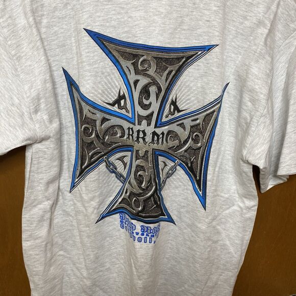 Vtg. Road Rage T-Shirt Mens Size M Biker Motorbike Motorcycles Campbell CA Gray - Picture 2 of 6